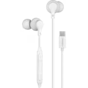Powerology Type-C Wired In Ear Stereo Earphone White