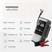 Porodo Multi Functional Jump Starter Grey/Black - PDPBFCH091BKGR