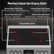 Beko 4 Zones Ceramic Cooker 60cm Stainless Steel - FBM67320XDS