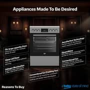 Beko 4 Zones Ceramic Cooker 60cm Stainless Steel - FBM67320XDS