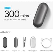 Plaud NotePin AI Voice Recorder Lunar Silver - NP-64G-SI-1