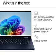 HP OmniBook X Flip 2-in-1 Convertible (2024) Laptop - 2nd Series / Intel Core Ultra 5-226V / 14inch FHD / 512GB SSD / 16GB RAM / Shared Intel Arc 130V Graphics / Windows 11 Home / English Keyboard / Atmospheric Blue / Internationl Version - [14-FM0013DX]