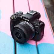 Canon EOS R50 Mirrorless Digital Camera Black With + RF-S 18-45mm F4.5-6.3 IS STM Lens + RF 75-300MM F4-5.6 Lens