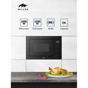 Millen Built-in Microwave Oven 25L Stainless Steel/Black - MMBW 255 BL