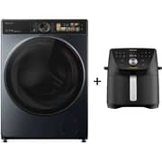 Toshiba Front Load Washer & Dryer 9.5 kg / 7 kg - TWDT25BZU105MWA(MG) + Air Fryer - AF-74CP1URME(H)