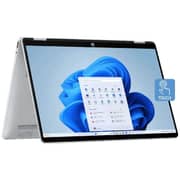 HP OmniBook 5 Flip 2-in-1 Convertible (2026) Laptop - 1st Series / Intel Core 5-120U / 14inch 2K / 512GB SSD / 16GB RAM / Shared Intel Graphics / Windows 11 Home / English & Arabic Keyboard / Glacier Silver / Middle East Version - [14-fp0011nx]