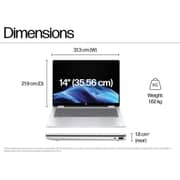 HP OmniBook 5 Flip 2-in-1 Convertible (2026) Laptop - 1st Series / Intel Core 5-120U / 14inch 2K / 512GB SSD / 16GB RAM / Shared Intel Graphics / Windows 11 Home / English & Arabic Keyboard / Glacier Silver / Middle East Version - [14-fp0011nx]