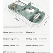 LynxClick Transparent Wireless Mouse Arctic Mist - LC 001