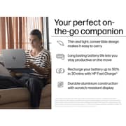 HP OmniBook X Flip 2-in-1 Convertible (2026) Laptop - 2nd Series / Intel Core U7-256V / 16inch 3K / 1TB SSD / 16GB RAM / 8GB Intel Arc 140V GPU / Windows 11 Home / English & Arabic Keyboard / Glacier Silver / Middle East Version - [16-as0001nx]