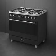 Smeg 6 Burner Gas Hob 90cm Matte Black - C9GMMB2