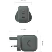 Commo USB-C Wall Charger 45W Grey - AECWC452CCGR