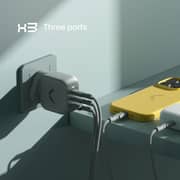 Commo Dual Port Wall Charger 65W Grey - AECWC65A2CCGR