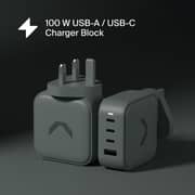 Commo Dual Port Wall Charger 100W Grey - AECWC100A3CCGR