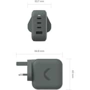 Commo Dual Port Wall Charger 100W Grey - AECWC100A3CCGR