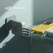 Commo 3 Port Wall Charger 140W Grey - AECWC1403CCGR