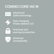 Commo 3 Port Wall Charger 140W Grey - AECWC140A2CCGR