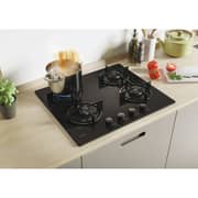 Candy Built-in 4 Burners Gas Hob 60cm Black Glass - CVW6BBMAR