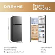 Dreame Top Mount Refrigerator 348L Titanium Silver - DRT440ASC