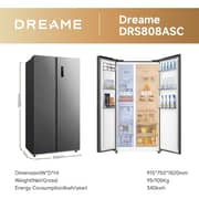 Dreame Side By Side Refrigerator 622L Titanium Silver - DRS808ASC