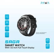Pawa Saga Smartwatch Black - PW-STWFTB20-BK