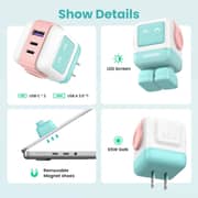 Ugreen Uno 3-Port GaN Fast Charger Pink/Blue - CD361