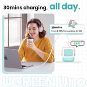 Ugreen Uno 3-Port GaN Fast Charger Pink/Blue - CD361