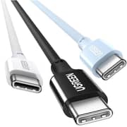 سلك يوجرين مجدول من USB‑C إلى USB‑C يدعم الشحن السريع بطول 1 متر لون أزرق L502 