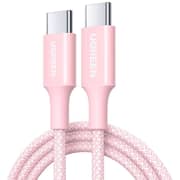 Ugreen Fast Charging Braided USB-C to USB-C Cable 1m Pink - L502