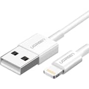 سلك متين يوجرين من USB-A إلى Lightning بطول 1 متر لون أبيض US155