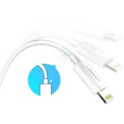سلك متين يوجرين من USB-A إلى Lightning بطول 1 متر لون أبيض US155