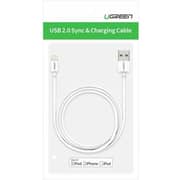 سلك متين يوجرين من USB-A إلى Lightning بطول 1 متر لون أبيض US155
