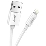 سلك متين يوجرين من USB-A إلى Lightning بطول 1 متر لون أبيض US155