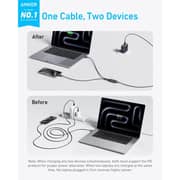 Anker 2-in-1 USB-C to USB-C Cable 1.8m Black - A8895H12
