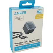 شاحن أنكر نانو مع سلك USB-C لون أسود B2692K11