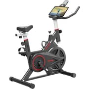 Sparnod Fitness Spin Bike for Home Workout with Belt Drive, 9KG Flywheel, Adjustable Seat & Handlebar, Friction Resistance, LCD Display, Tablet Holder, Max User Weight 110KG - (SSB-09B)