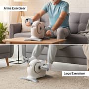 Sparnod Fitness Arm & Leg Mini Exercise Bike with LCD Display, Adjustable Resistance, Portable Under Desk Pedal Exerciser for Home & Office Workout, Compact Steel Frame, 120kg Capacity - (SMB-525)