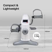 Sparnod Fitness Arm & Leg Mini Exercise Bike with LCD Display, Adjustable Resistance, Portable Under Desk Pedal Exerciser for Home & Office Workout, Compact Steel Frame, 120kg Capacity - (SMB-525)