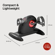 Sparnod Fitness Electric Mini Exercise Bike, Portable Pedal Exerciser with Remote Control, LCD Display for Time Speed Distance Calories, Quiet Motor, Forward & Reverse Motion, 150kg Capacity - (SMB-625)