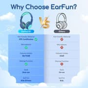 Earfun K1 Kids Wired Over Ear Headset Blue/Green