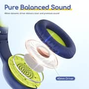 Earfun K1 Kids Wired Over Ear Headset Blue/Lemon