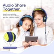 Earfun K1 Kids Wired Over Ear Headset Blue/Lemon