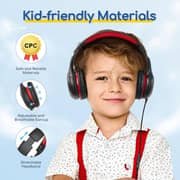 Earfun K1 Kids Wired Over Ear Headset Black/Red
