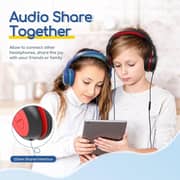 Earfun K1 Kids Wired Over Ear Headset Black/Red