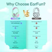 Earfun K1 Kids Wired Over Ear Headset Green/Violet