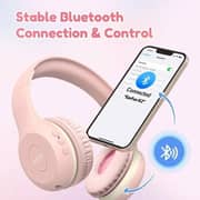 Earfun K2 Kids Wireless Over Ear Headset Pink