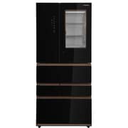 Toshiba 683 Liters Refrigerator with 6 Doors, Inverter Technology, Black Glass - GR-RM921WI-PGN(B1)