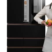 Toshiba 683 Liters Refrigerator with 6 Doors, Inverter Technology, Black Glass - GR-RM921WI-PGN(B1)
