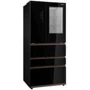 Toshiba 683 Liters Refrigerator with 6 Doors, Inverter Technology, Black Glass - GR-RM921WI-PGN(B1)