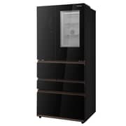Toshiba 683 Liters Refrigerator with 6 Doors, Inverter Technology, Black Glass - GR-RM921WI-PGN(B1)