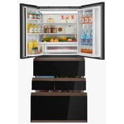Toshiba 683 Liters Refrigerator with 6 Doors, Inverter Technology, Black Glass - GR-RM921WI-PGN(B1)